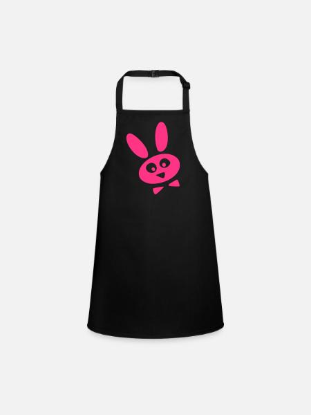 hase - Schürze für Kinder - Schwarz - Vorne