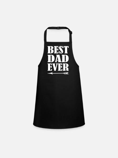 Best Dad Ever - Children's Apron - black - Front