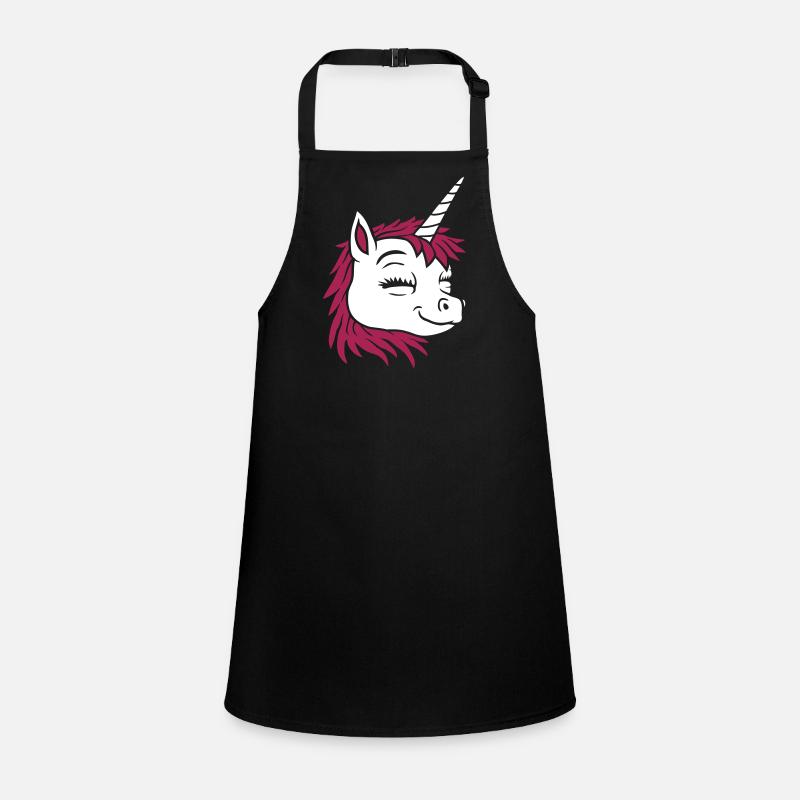 Comic face happy unicorn Children's Apron