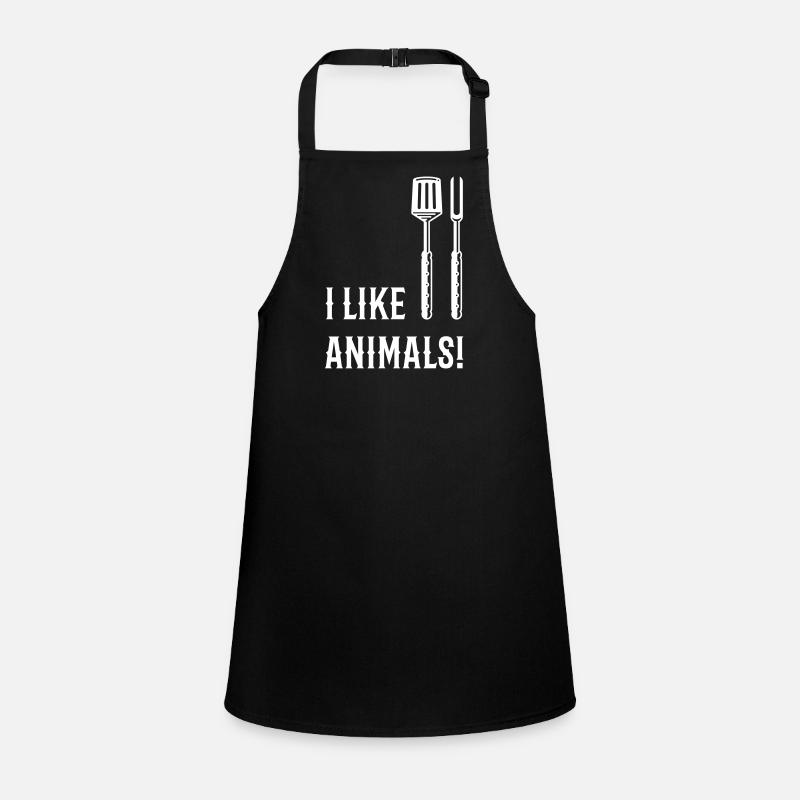 I Like Animals! (Grillbesteck / White) Schürze für Kinder
