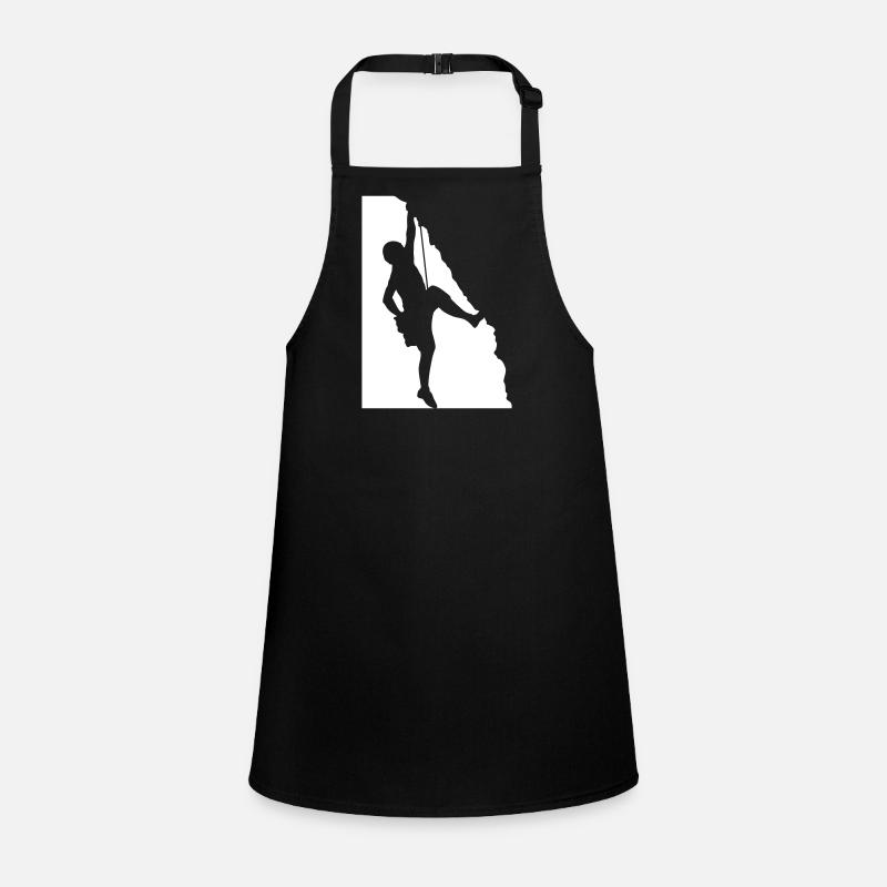 Hobby Felsen Klettern Silhouette Schürze für Kinder