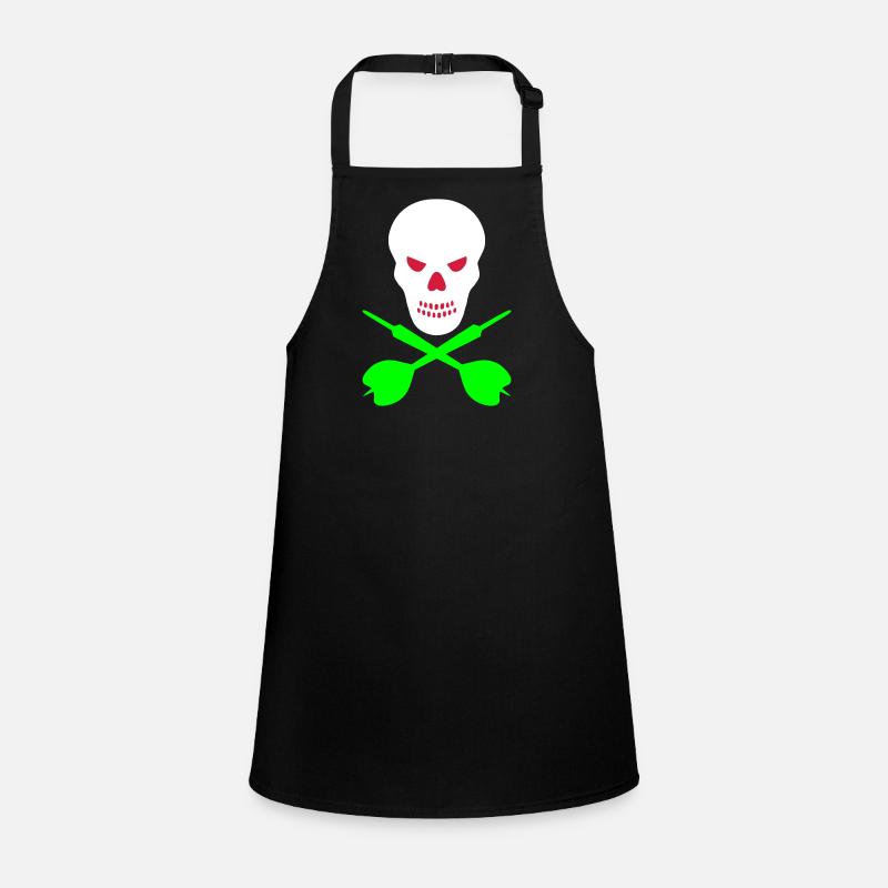 Skull and crossed darts Children's Apron