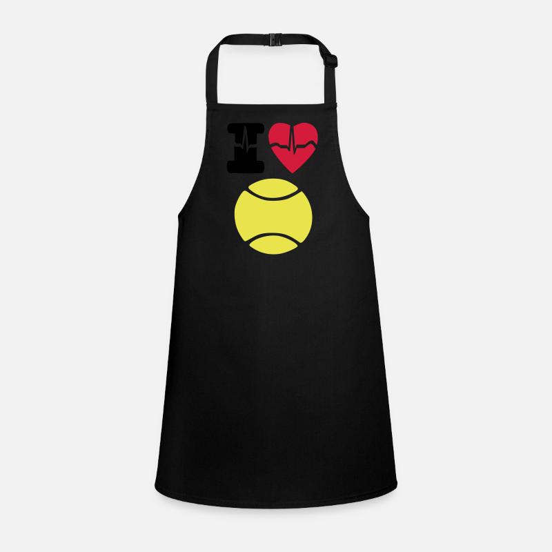 I love tennis - Children's Apron - black