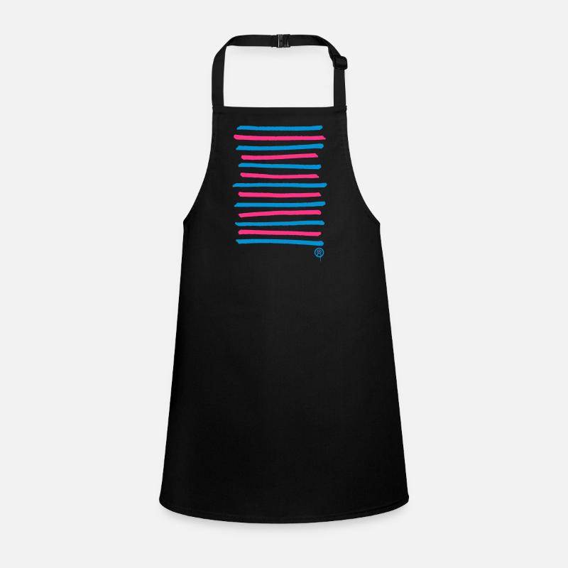 Sprayed graffiti lines, printing color freely selectable Children's Apron