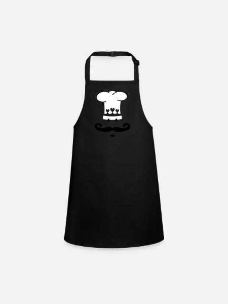 Meisterkoch / chef cook (2c) - Schürze für Kinder - Schwarz - Vorne