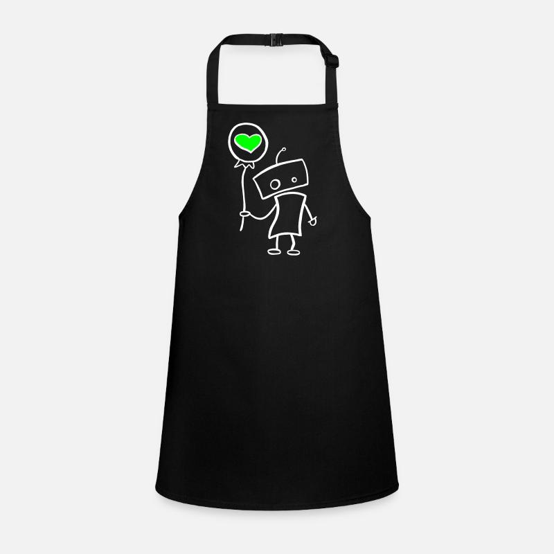 Verliebter Roboter mit Herz Schürze für Kinder
