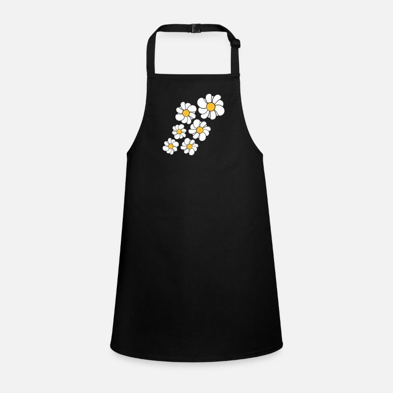 muster design blau blume daisy butterblume gänsebl Schürze für Kinder