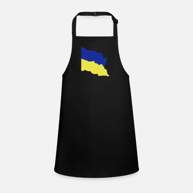 Drapeau de l’Ukraine agitant dans le vent Tablier Enfant