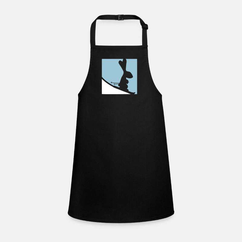 Rabbit Ski Bunny Skiing Winter Skiing Snow Children's Apron