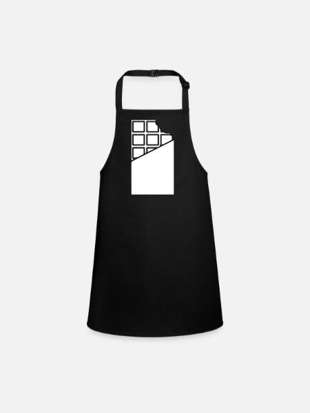 Symbole d’icône en chocolat - Tablier Enfant - noir - Devant