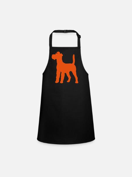 Irish Terrier Umhängetasche - Schürze für Kinder - Schwarz - Vorne