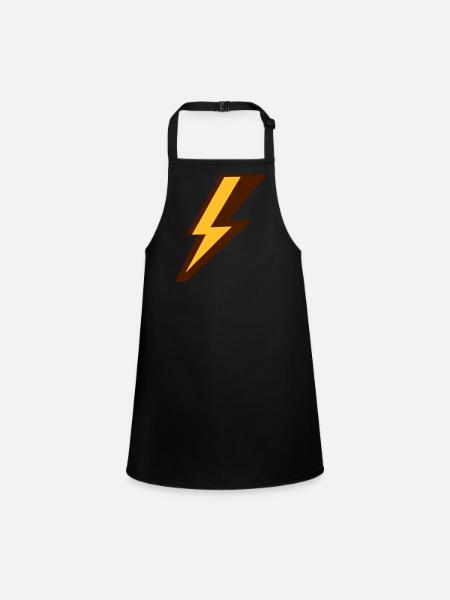 colored flash - Children's Apron - black - Front