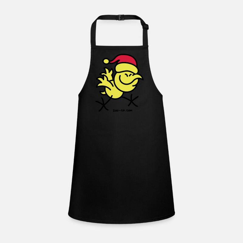 Merry Christmas Chicken - Children's Apron - black