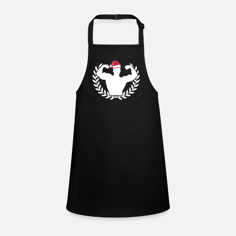 Christmas Bodybuilding Workout Santa Children's Apron