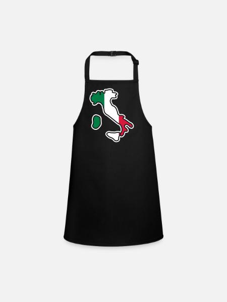 italy_map - Children's Apron - black - Front