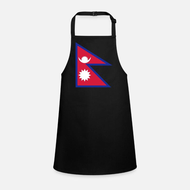 Nepal flag - drapeau népal Tablier Enfant
