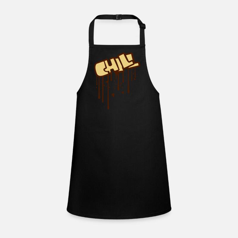 graffiti drops spray stamp text chill sloth Children's Apron
