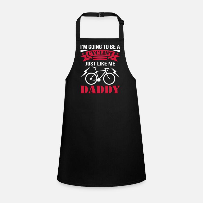 Cycliste Comme Mon Papa - Tablier Enfant - noir