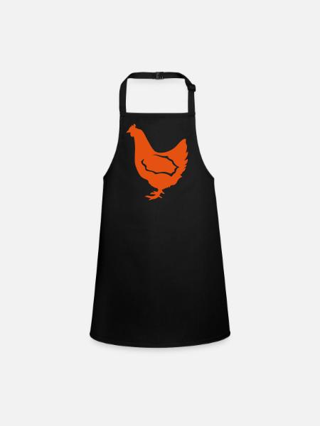 poule 18 - Tablier Enfant - noir - Devant