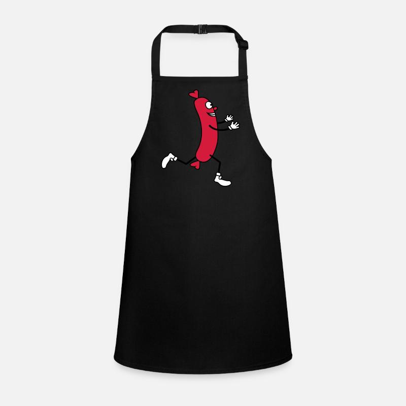 wuerstchen run happily embrace love run Children's Apron