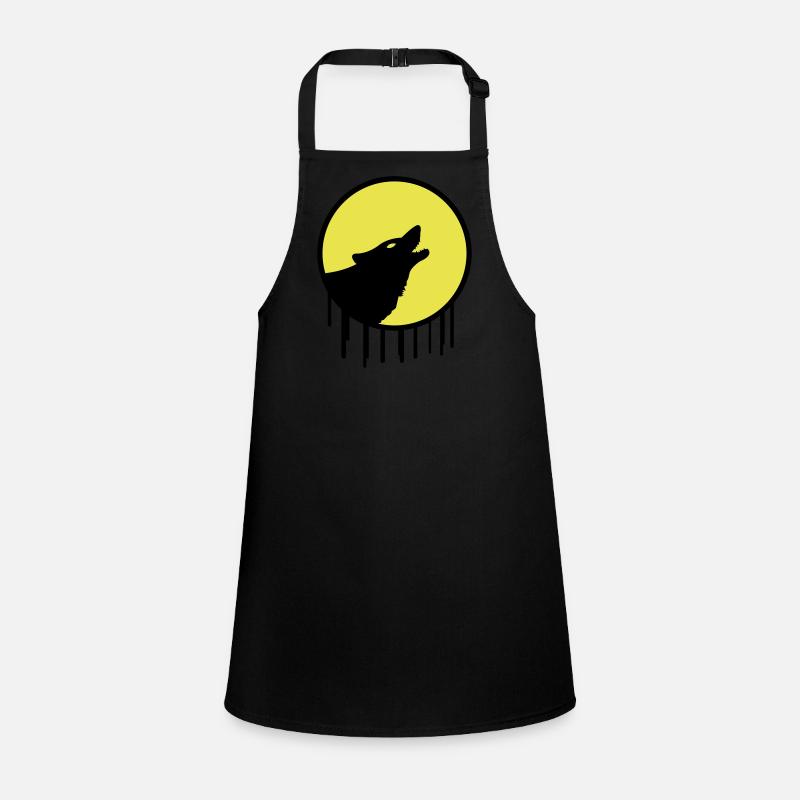 wolf full moon Children's Apron