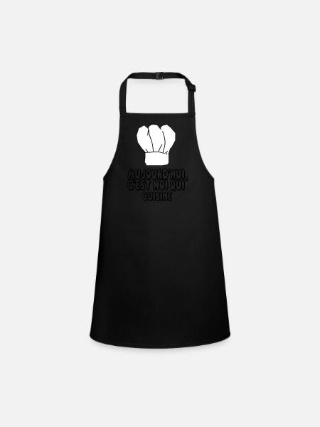 je_suis_en_cuisine,message,citations - Tablier Enfant - noir