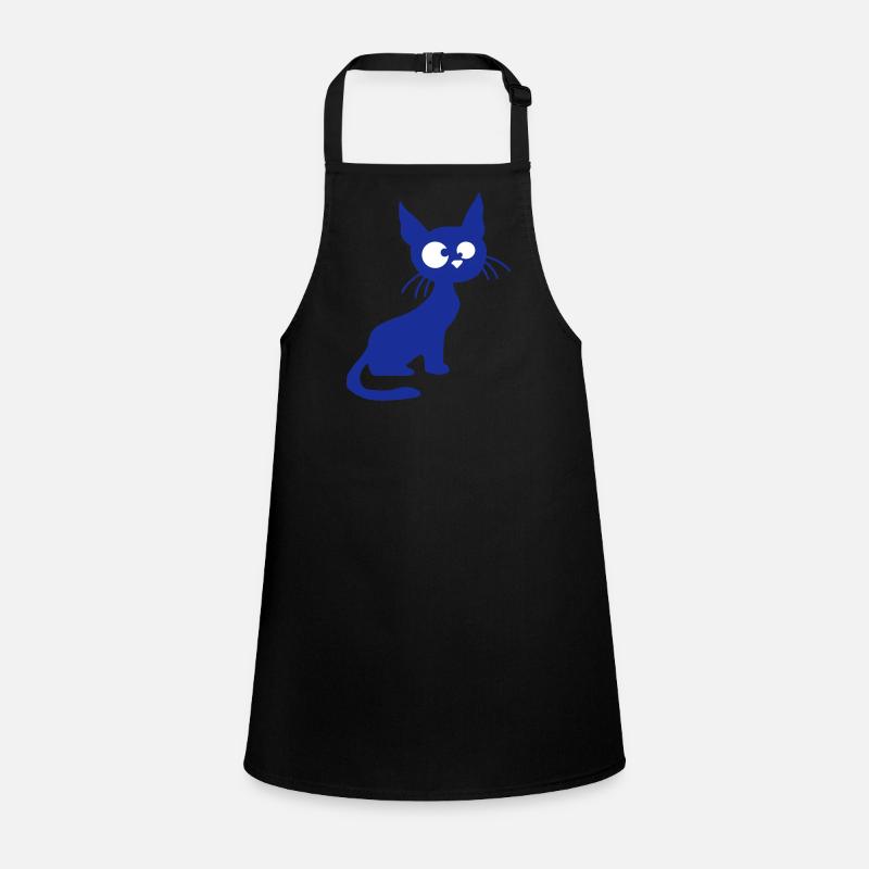 Crazy Cat Squints Funny Eyes Grimace Fun Children's Apron