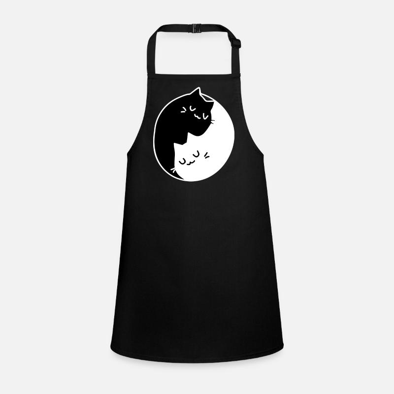 Idée de cadeau de chats de Ying Yang - Tablier Enfant - noir