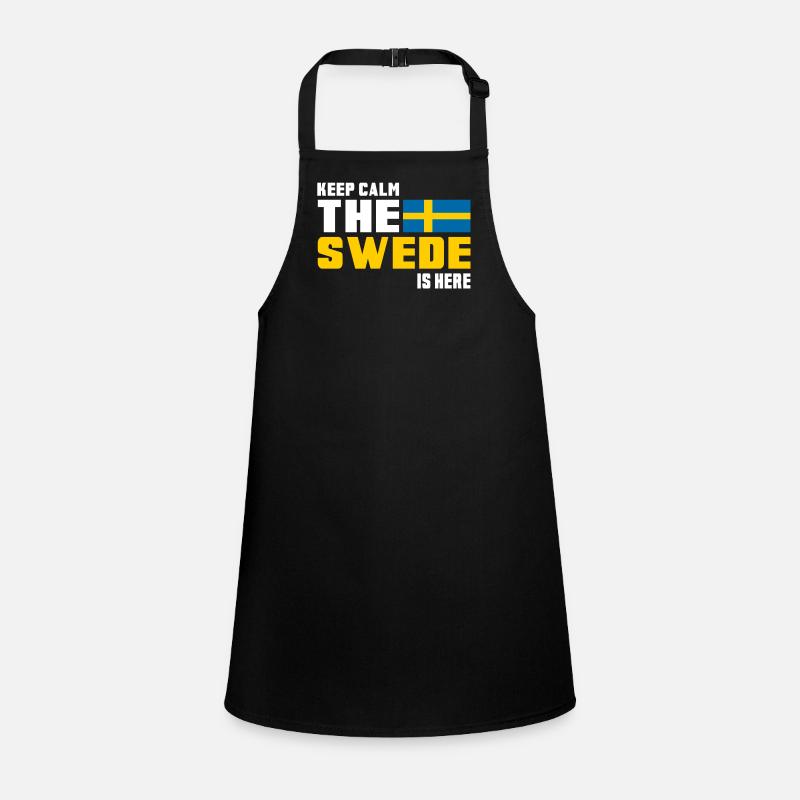Keep Calm The Swede is Here/ Schweden Geschenk Schürze für Kinder
