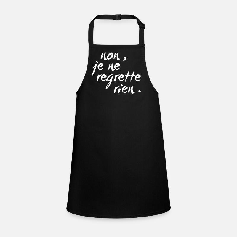 non, je ne regrette rien - white Children's Apron