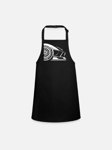 Tuning Racing Tuner Autocar Cars Symbole SportsCar - Tablier Enfant - noir - Devant