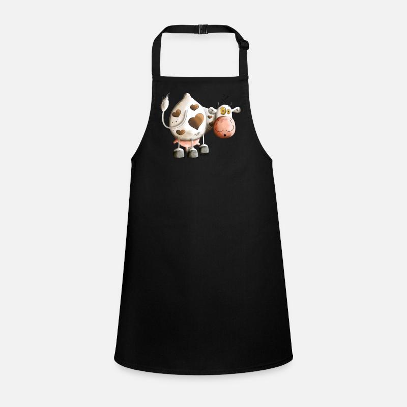 Kuh mit Herz Schürze für Kinder