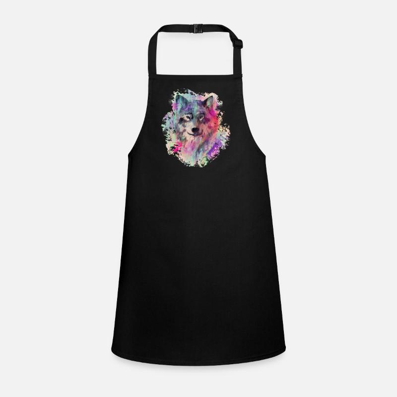 Wolf in the North Colour version Children's Apron