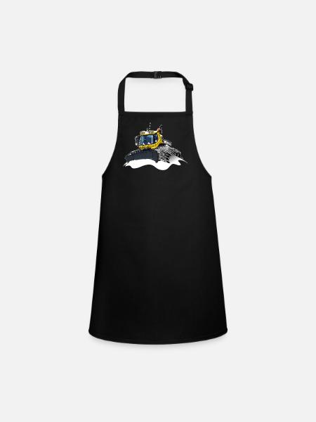 yellow snow shovel snow - Children's Apron - black - Front