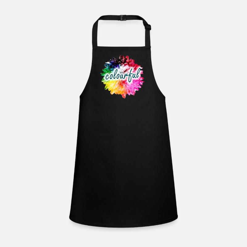 Regenbogenblume Farbexplosion Schürze für Kinder