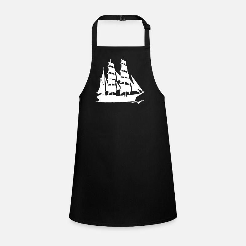 LARGE-FORMAT WHITE SAILBOAT Children's Apron