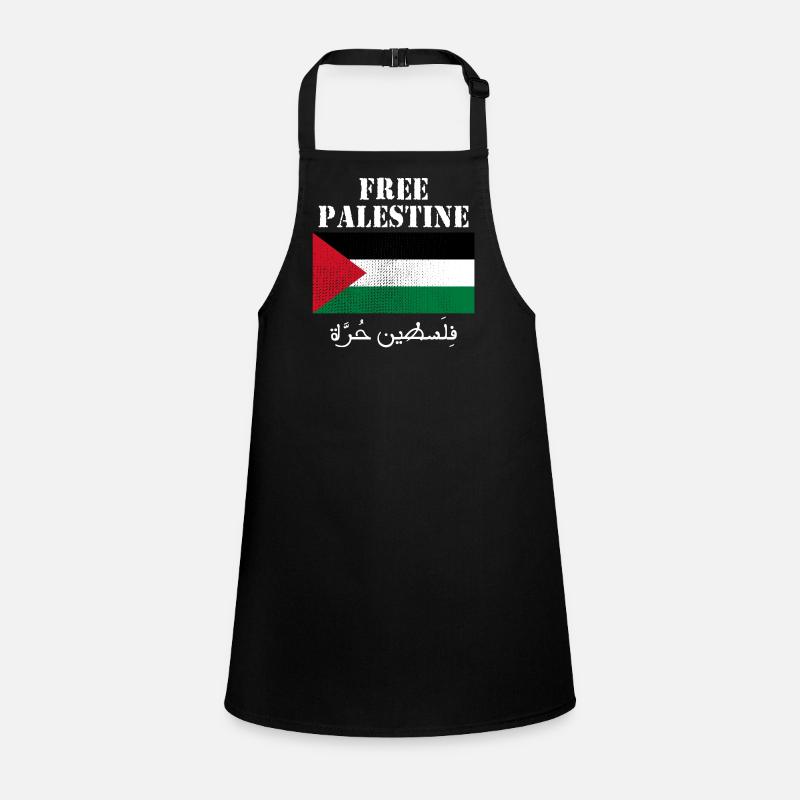 Drapeau de Palestine libre - Tablier Enfant - noir
