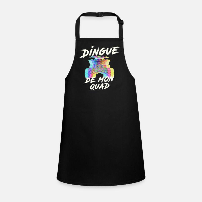 Quad: Crazy quad T-shirt, multi-coloured quad Children's Apron