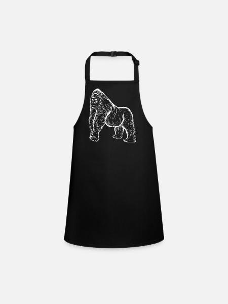 Gorilla - Tablier Enfant - noir - Devant