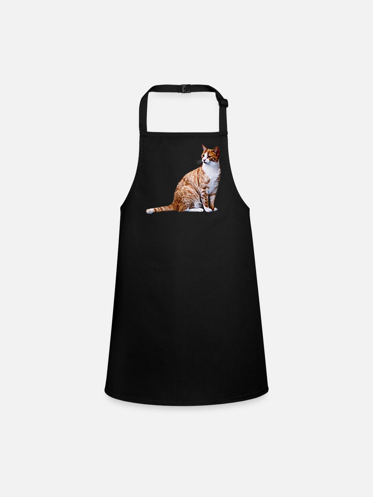 Chat chat chat Cat Cat - Tablier Enfant - noir - Devant