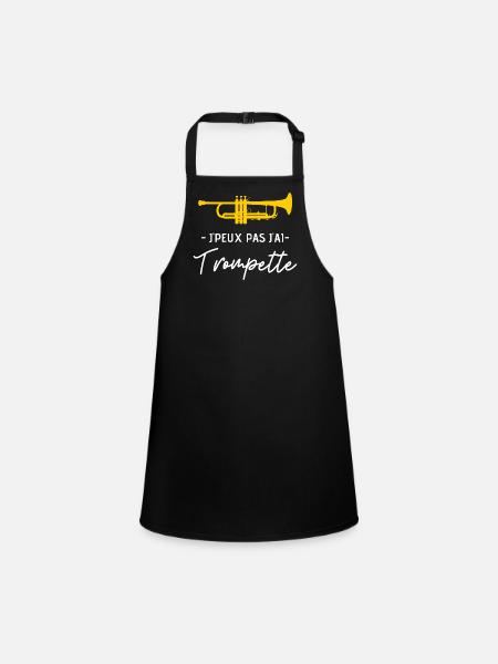 Trompette - Tablier Enfant - noir - Devant