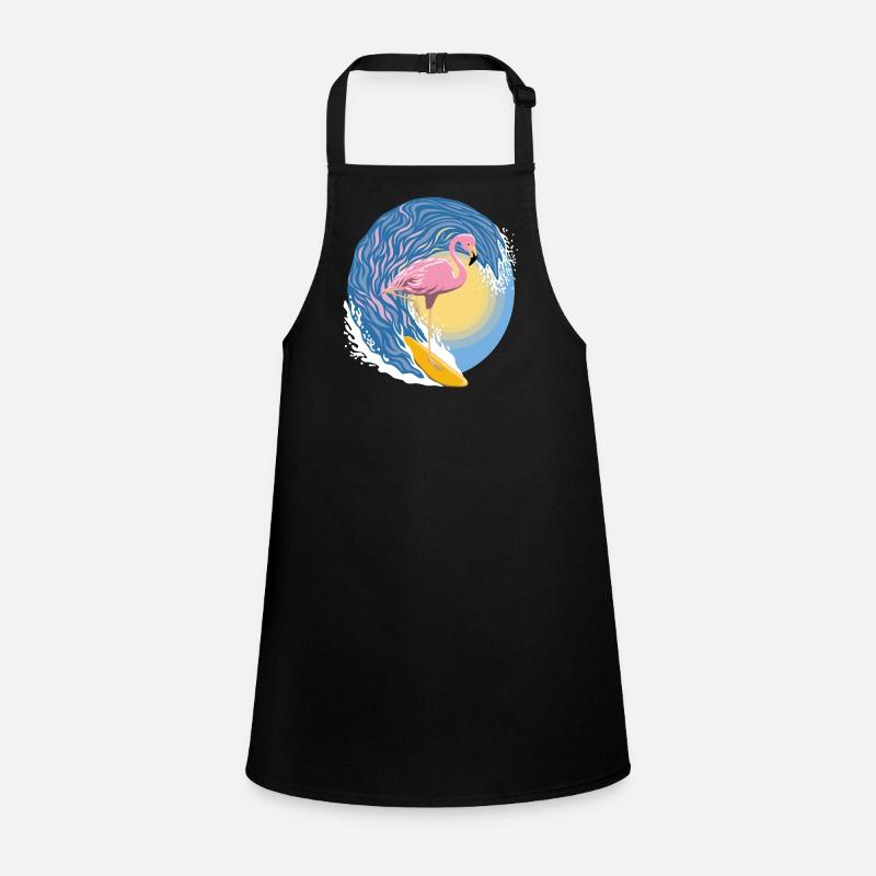 Flamingo-Surfer Schürze für Kinder