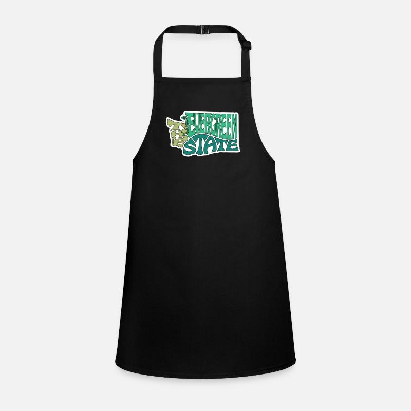 The Evergreen State Washington Map Word Cloud Children's Apron