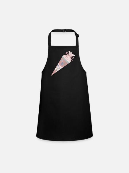 School bag Pink - Children's Apron - black - Front