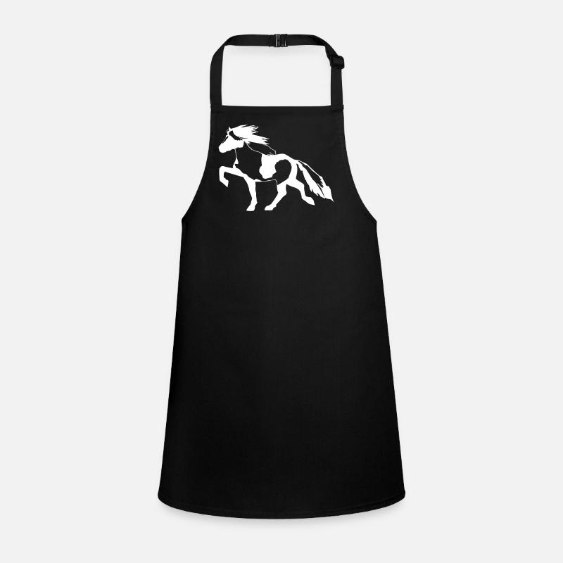 Edles Islandpferd Schecke gefleckter Isländer Schürze für Kinder