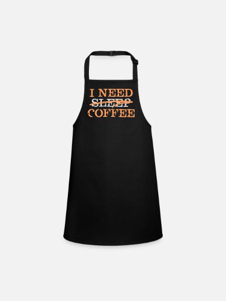 Coffee Lovers Statement Koffee Coffee Fatigue - Children's Apron - black - Front
