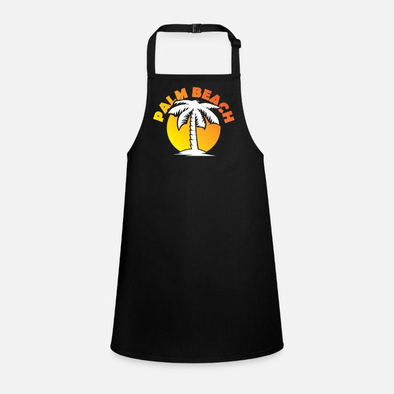 palm beach beach palm tree sun sunset icon Children's Apron