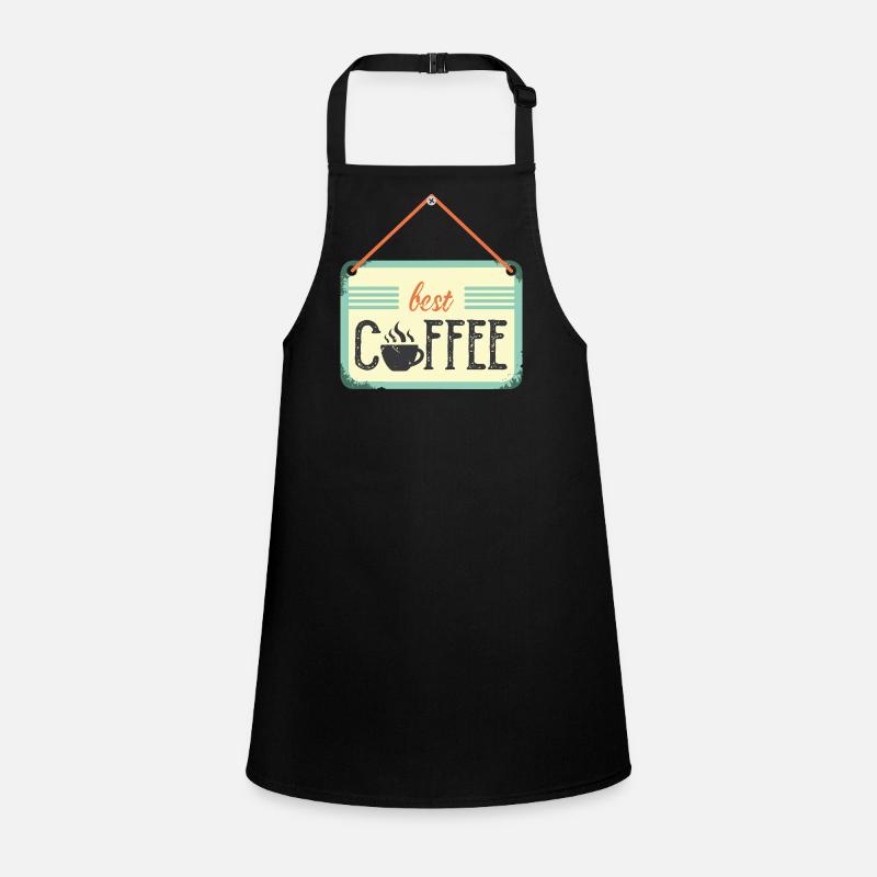 best coffee Cafe Symbol Kaffee Schild Icon Logo Schürze für Kinder