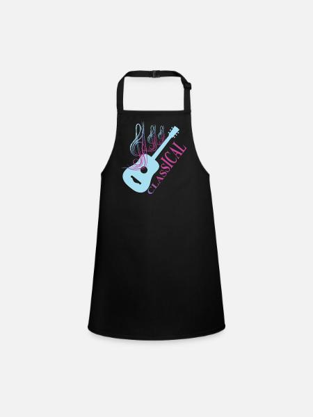 Musique de guitare classique - Tablier Enfant - noir - Devant