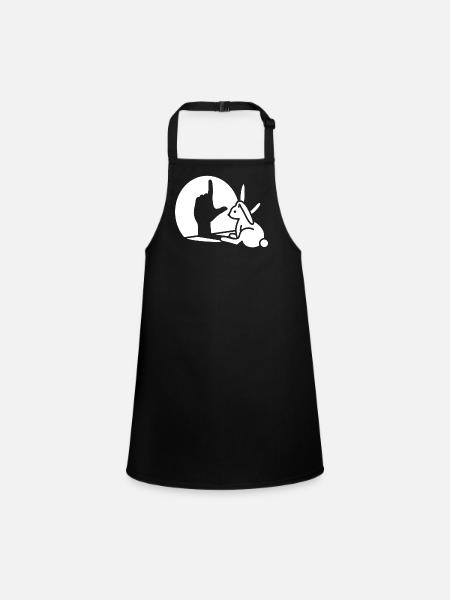 Rabbit Shadow Hand, LOSER Sign Loser - Children's Apron - black - Front